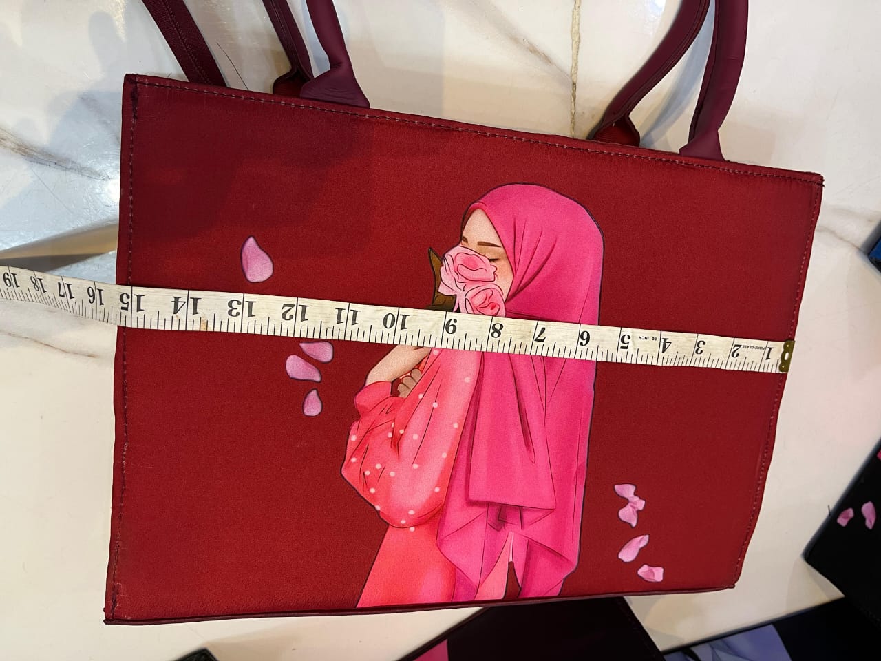 High Quality Canvas Tote Bag With Hijab Girl