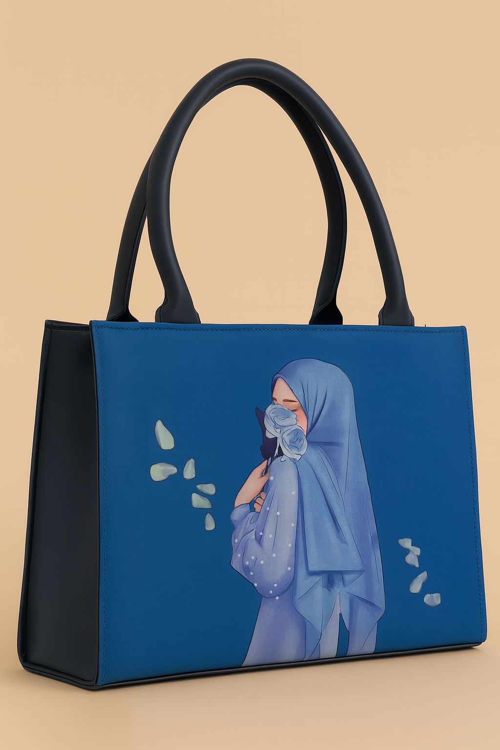 High Quality Canvas Tote Bag With Hijab Girl