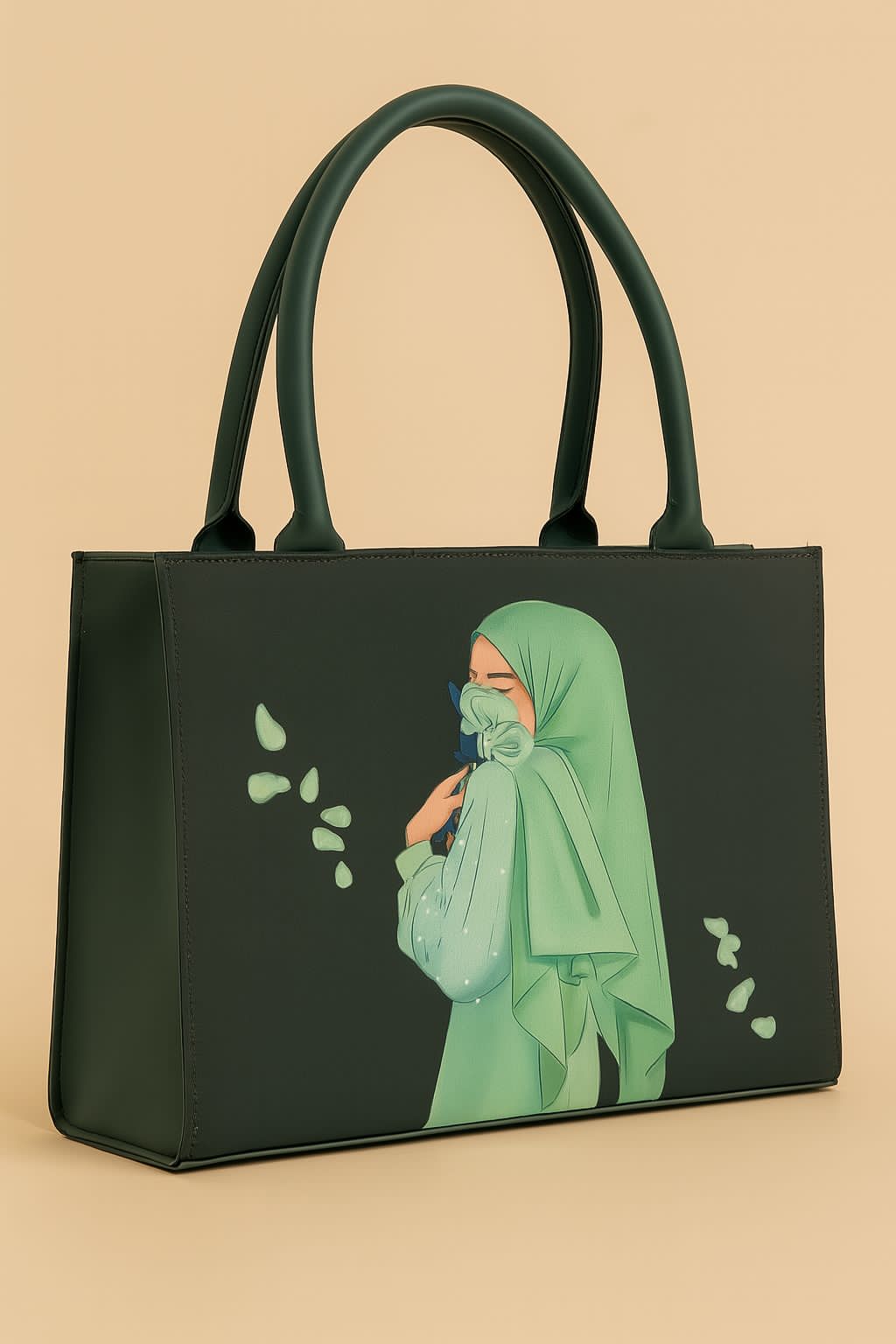 High Quality Canvas Tote Bag With Hijab Girl