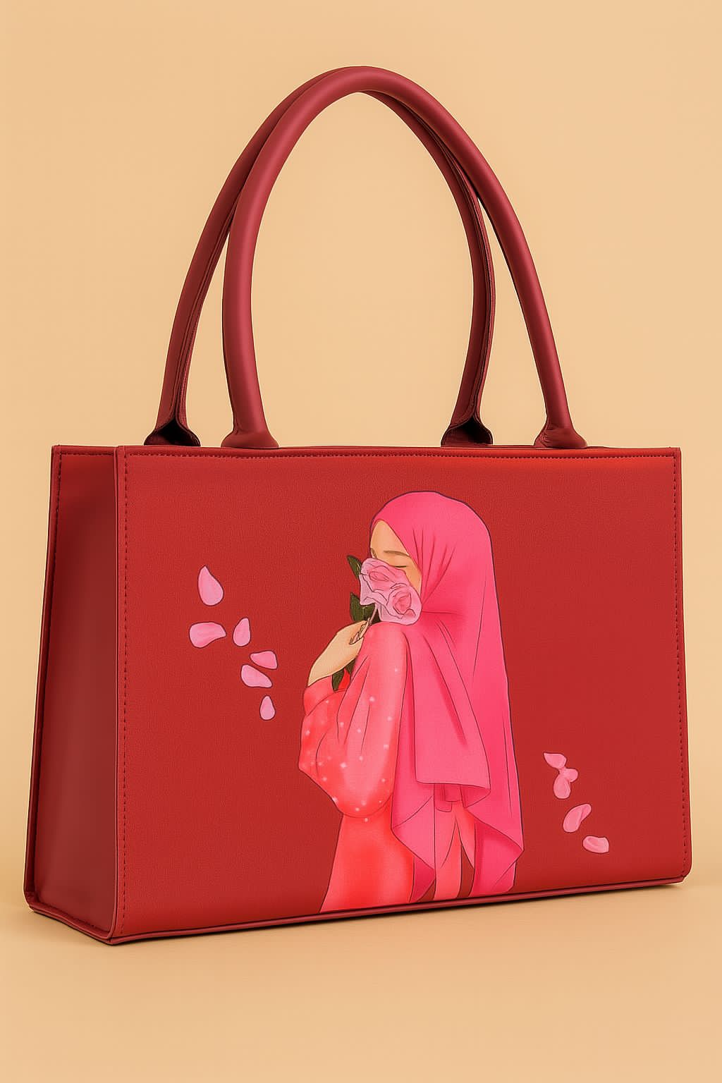 High Quality Canvas Tote Bag With Hijab Girl