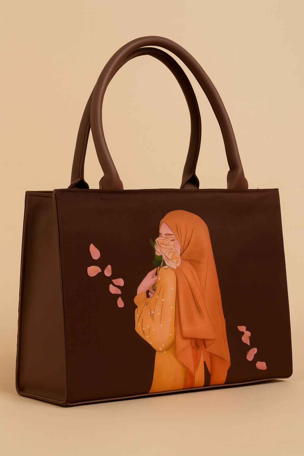 High Quality Canvas Tote Bag With Hijab Girl